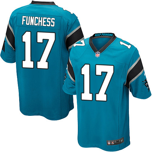 Men's Game Devin Funchess Nike Jersey Blue Alternate - #17 NFL Carolina Panthers